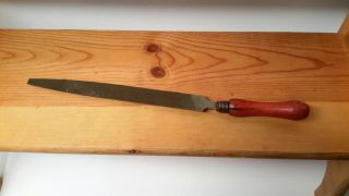 Vintage Heller Usa Cut 2 Half Round Rasp File Tool W/ No 1 Disston Wood Handle