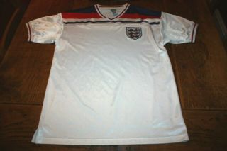 England Admiral Adult L Vintage Football Soccer Shirt Jersey Retro Home Shirt