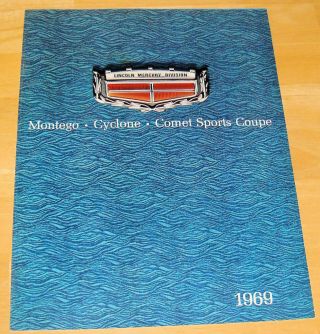 1969 Mercury Dealer Sales Brochure Montego Mx Cyclone Gt Comet Sports Coupe Exc