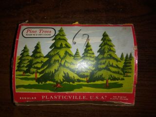Ho Built Model Vintage Plasticville Pine Trees Scaled To 0 And S Gauge