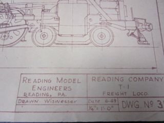 Blueprints/drawing Reading Model Engineers T - 1 Freight Locomotive