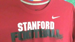 Nike Stanford Cardinal Football Dri Fit Large Long Sleeve T Shirt