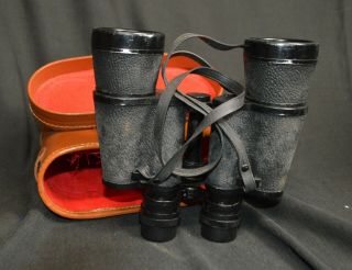 Vintage 7 X 50 Binoculars With Leather Case