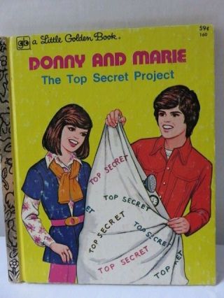 Little Golden Book Donny & Marie 1997 The Top Secret Project Osmond Vintage