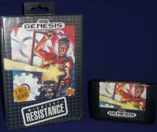 Vintage Sega Genesis Midnight Resistance Video Game Cartridge In Case