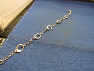 Vintage Sterling Silver Unique Circles Large And Small Link Braclelet