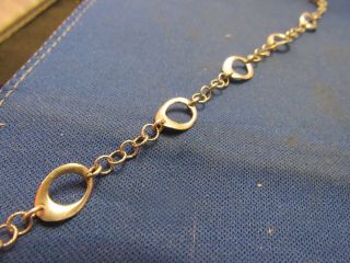 VINTAGE STERLING SILVER UNIQUE CIRCLES LARGE AND SMALL LINK BRACLELET 2
