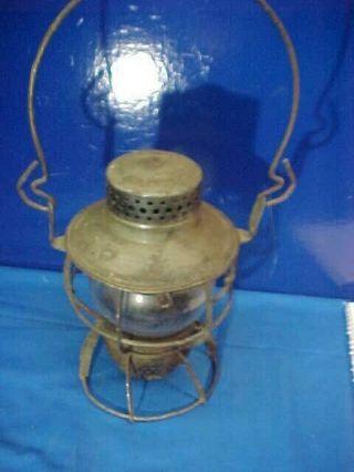 Vintage Pennsylvania Railroad Dressel Lantern W Orig Signed Clear Globe