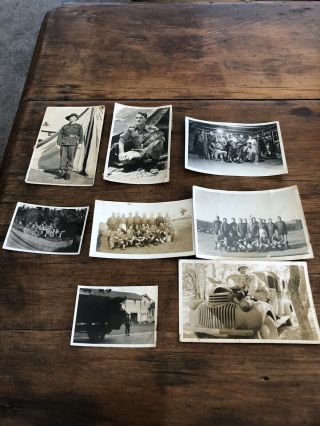 Vintage Ww2 Photos Australian Army Camp Belcombe Rugby Team Greta Truck Soldiers