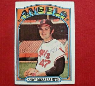 Andy Messersmith Signed 1972 Topps California Angels Baseball Card - La Dodgers