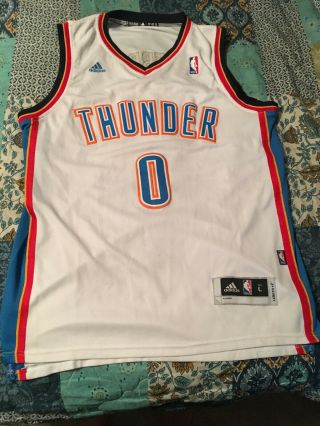 Adidas Oklahoma City Thunder Russell Westbrook 0 Basketball Jersey Adult Large