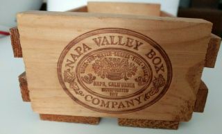 VINTAGE NAPA VALLEY BOX COMPANY 12 CASSETTE TAPE STORAGE WOOD RACK CASE CRATE. 2