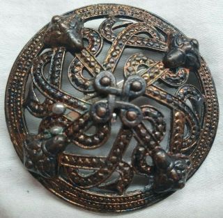 Vintage Kalevala Koru Bronze Brooch - Made In Finland