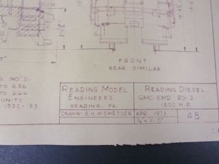 Blueprints/Drawing Reading Model Engineers Diesel GMC - EMD RS3 Locomotive 2