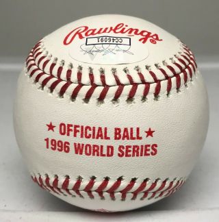 Tino Martinez Signed 1996 World Series Baseball JSA WITNESSED NY Yankees 2