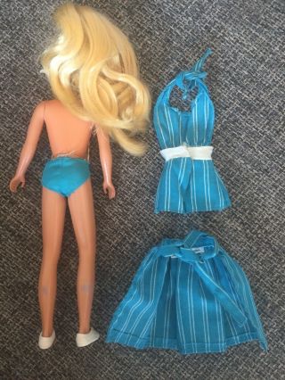 VTG Barbie Sun Gold Malibu SKIPPER Doll Beach Swimsuit &Outfit 1069 Mattel 1983 2