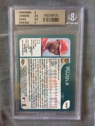 2001 Topps Chrome Traded Albert Pujols RC T247 BGS 8.  5 - Cardinals n/w Angels 2
