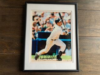 Derek Jeter Signed & Framed 8x10 Photo Auto Yankees Autograph Authentic