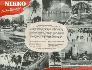 Vintage Brochure Nikko Sightseeing Boat Miami Beach Florida Attractions Photos 2