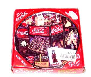 Vintage Coca Cola Coke Soda Pop 1920 - 30 Collectors Mini Plate Can Sign Clock Ofr