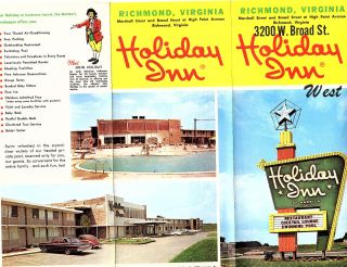 Holiday Inn Richmond Virginia Vintage Travel Brochure Color Photos