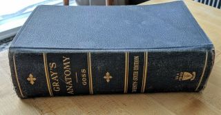 Vintage 1955 Gray ' s Anatomy 26th Edition Hardcover Book,  Henry Gray,  F.  R.  S. 2