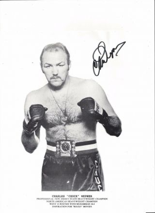 Charles Chuck Wepner Signed 8x10 Autographed Picture Photo Auto Pic Boxing Rocky