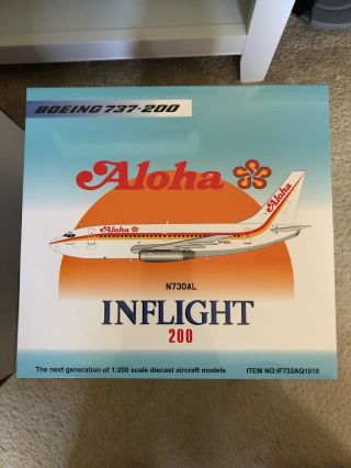 Inflight 200 Aloha Airlines Boeing 737 - 200 N730al If732aq1018 1/200