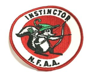 Nfaa Instinctor Patch Official Archery Skunk Vintage Traditional Field Target