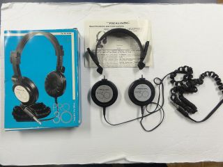 Vintage Realistic Pro 30 Stereo Headphones 33 - 995 Box W/ Papers Vg