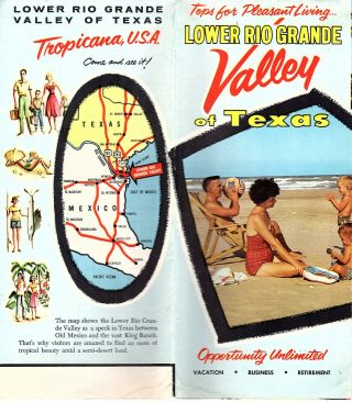 Lower Rio Grande Valley Of Texas Vintage Travel Brochure Color Photos Ca 1950 