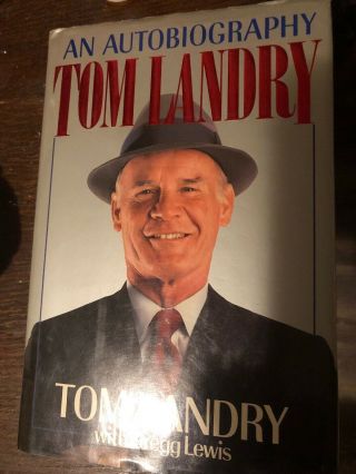 Tom Landry Signed Book An Autobiography Dallas Cowboys Autographed