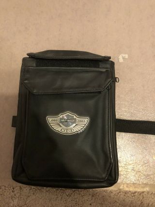 2003 Harley Davidson 100th Year Anniversary Leather Bag With Buckle