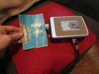 Vintage Kodak Brownie 8mm Movie Camera W/booklet.
