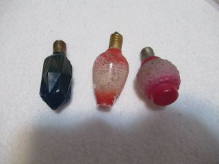 3 Vintage C6 Glass Figural Lights - Oriental Style