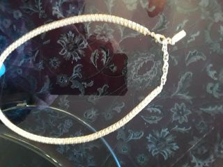 Vintage Napier Gold Tone Collar Necklace 16 Inch Square Connected Signed Napier
