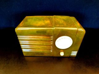 Vintage 1939 Antique Rca Little Nipper Old Gem Catalin Bakelite Tube Radio