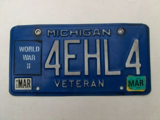 Michigan World War Ii Veteran License Plate