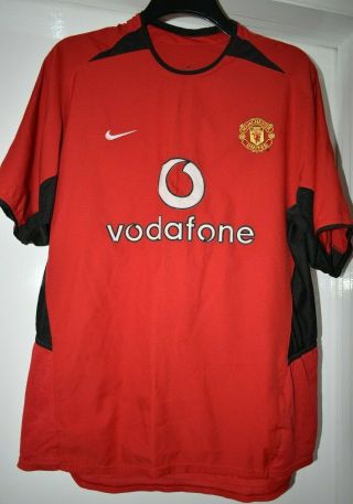 Nike Vintage Manchester United Home Shirt 2002/2004 Size On Tag Uk Large " 42 "