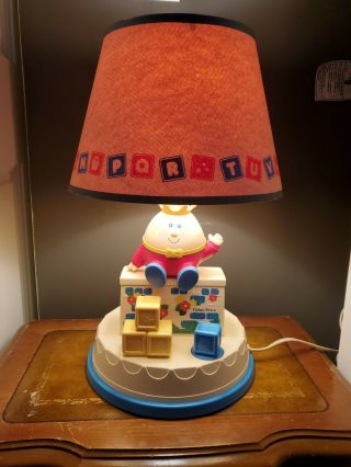 Vintage Fisher - Price Humpty Dumpty Lamp Perfect,