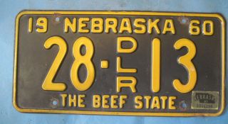 1960 1961 Nebraska Dealer License Plate