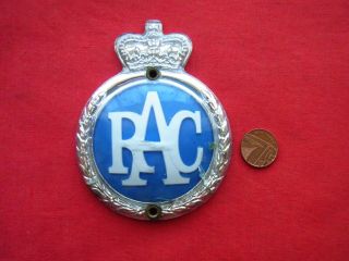 A Vintage " Rac " Royal Automobile Association,  Plastic Domed Car Grille Badge.