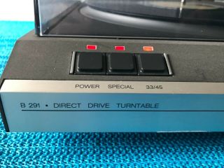Revox B 291 Direct Drive Turntable - REVISED 2