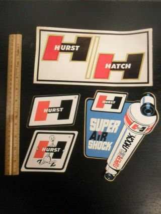 4 Hurst Performance 1970s Vintage Decals Stickers Hatch Air Shock Shifters