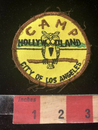 Vintage Owl Camp Hollywoodland City Of Los Angeles California Patch 99j3