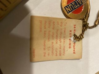 DATSUN Vintage 24 k Plated Key Ring & Hide a key 2