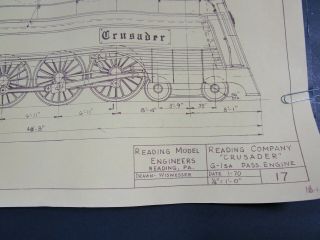 Blueprints/drawing Reading Model Engineers Reading Crusader Gs - 1sa Locomotive