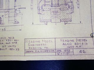 Blueprints/drawing Reading Model Engineers Diesel Alco Rs1 & 1b Locomotive
