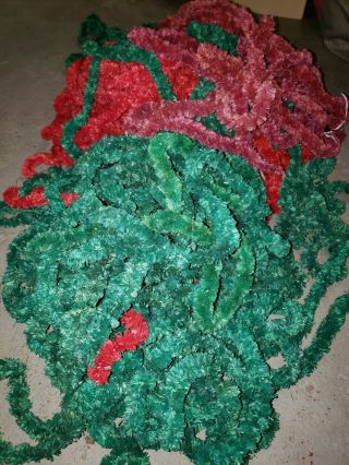 Vintage Red,  Green Paper? Twist Christmas Garland Tree Decoration Box Full