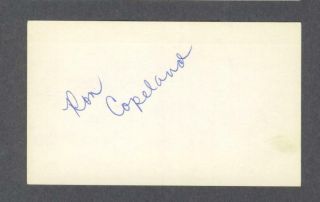 Ron Copeland Signed 1969 Chicago Bears Football Index Card 1946 - 1975